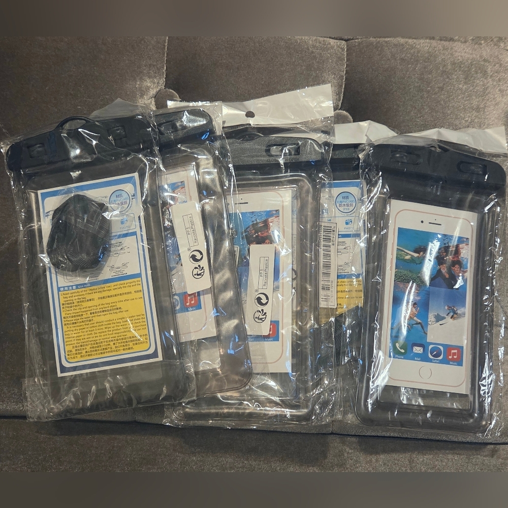 5 Waterproof Phone Pouch - Black